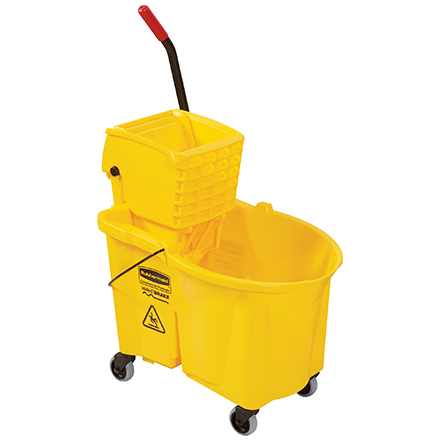 Rubbermaid<span class='rtm'>®</span> WaveBrake<span class='rtm'>®</span> Bucket/Wringer - Side Press, 44 Quart - Yellow