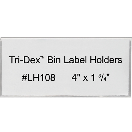 4 x 1 <span class='fraction'>3/4</span>" Tri-Dex<span class='tm'>™</span> Bin Label Holders