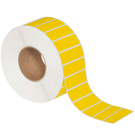 3 x 1" Yellow Direct Thermal Labels